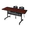Kobe Rectangle FlipTop Table, 72" W, 29" H, Laminate Top, Cherry MKFTM7230CH47BK - alternate 1